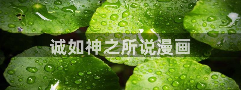 奇漫屋免费漫画网：诚如神之所说漫画